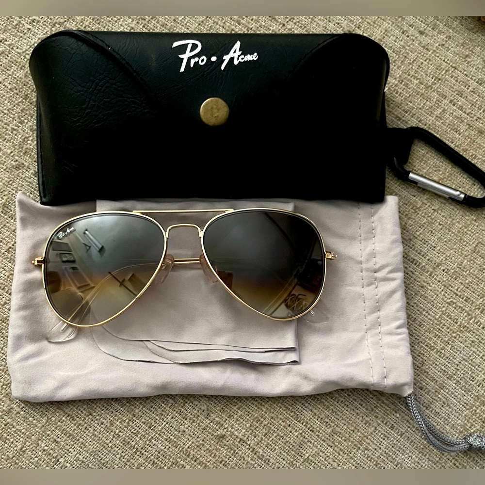 Pro Acme Gold Aviator Sunglasses